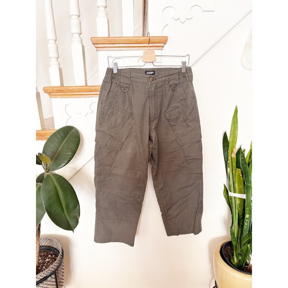 CQR Cargo Pants Olive Ripstop Tactical Utility Combat Straight Leg Size 30W/30L
